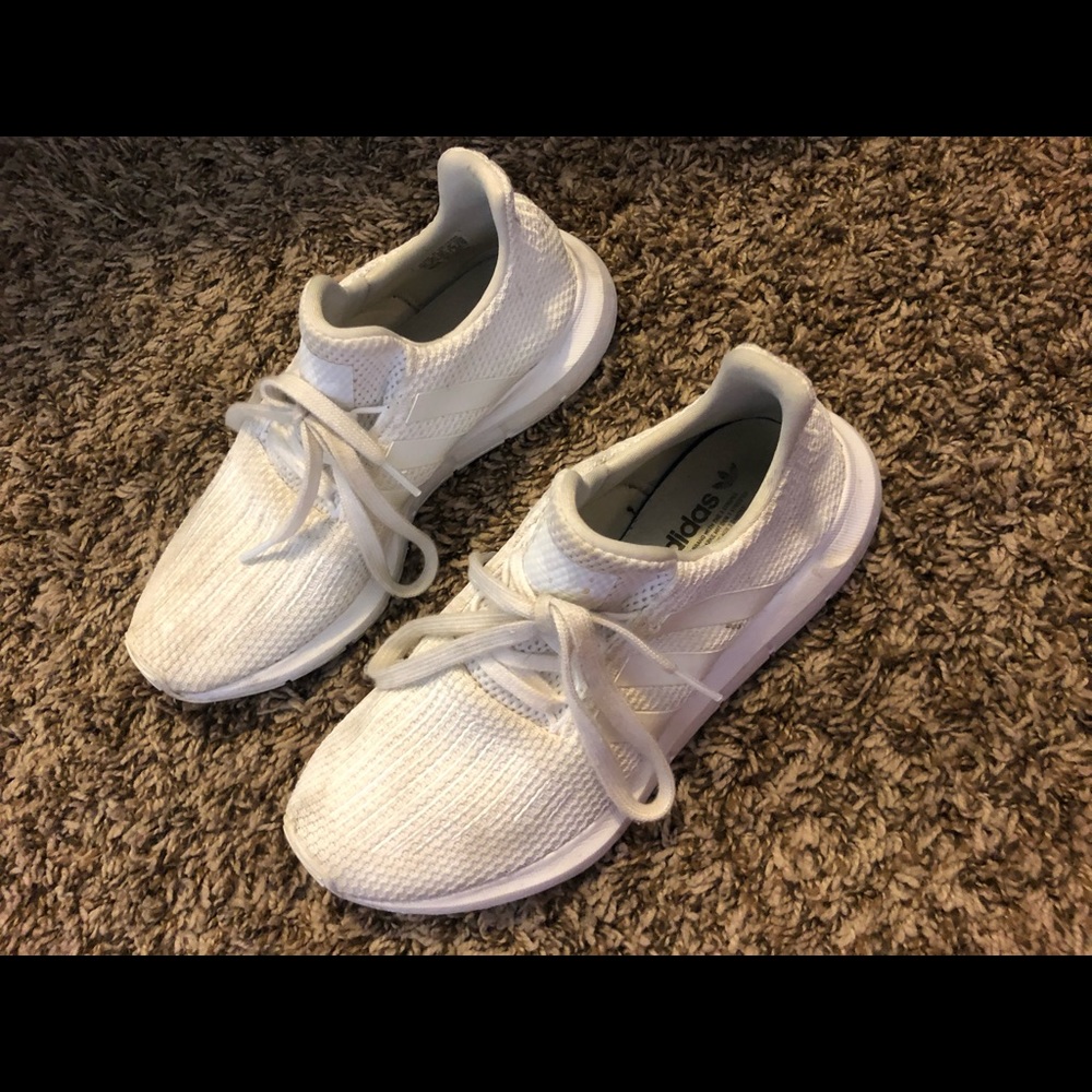 Size 5 Adidas White Athletic Shoes